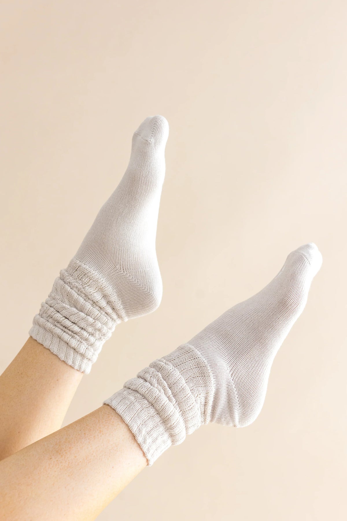 Adult Scrunch Socks in Oat