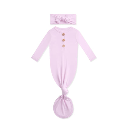 Knotted Gown with Bow Set in Thistle